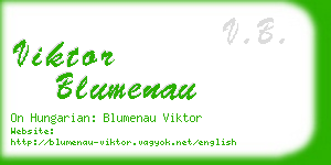 viktor blumenau business card